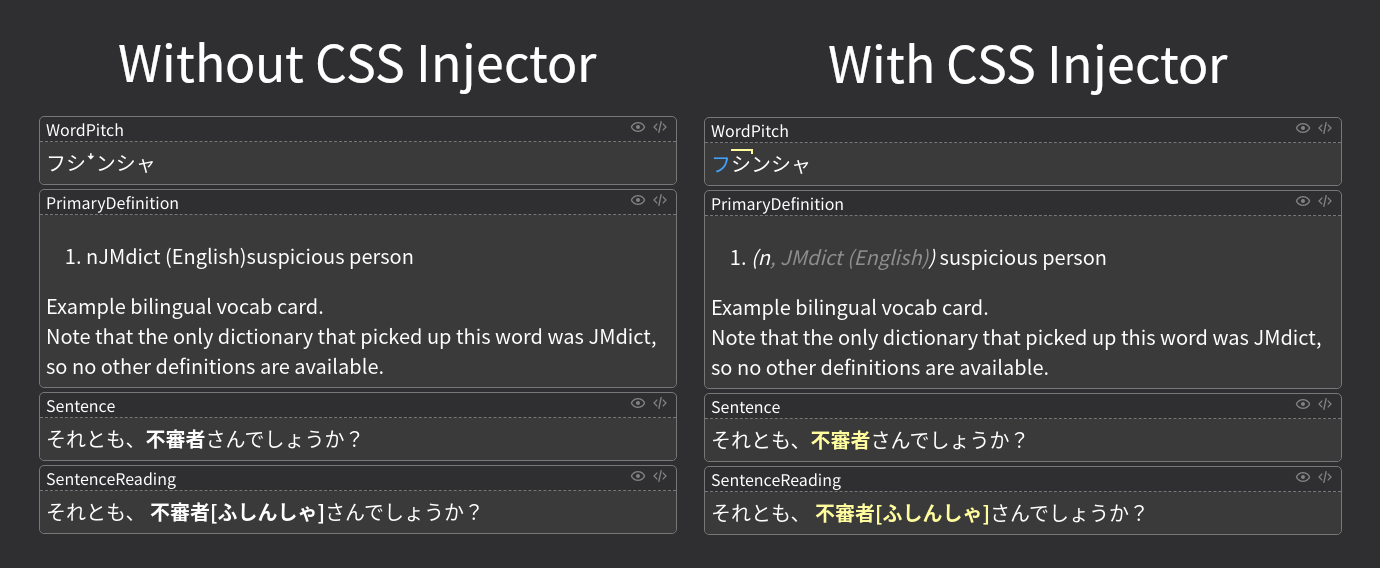 CSS Injector comparison